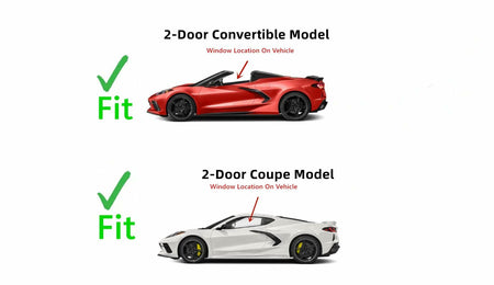 Tempered Driver Left Side Door Window Door Glass Compatible with Chevrolet Corvette 2020-2026 Models
