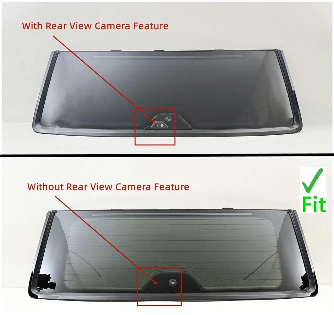 Black Trim Heated Rear Back Tailgate Liftgate Window Glass Compatible with Jeep Wagoneer / Wagoneer L / Grand Wagoneer / Grand Wagoneer L 2022-2026 Models