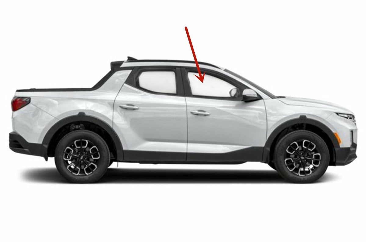 Tempered Passenger Right Side Front Door Window Door Glass Compatible with Hyundai Santa Cruz 2022-2026 / Tucson 2022-2026 Models