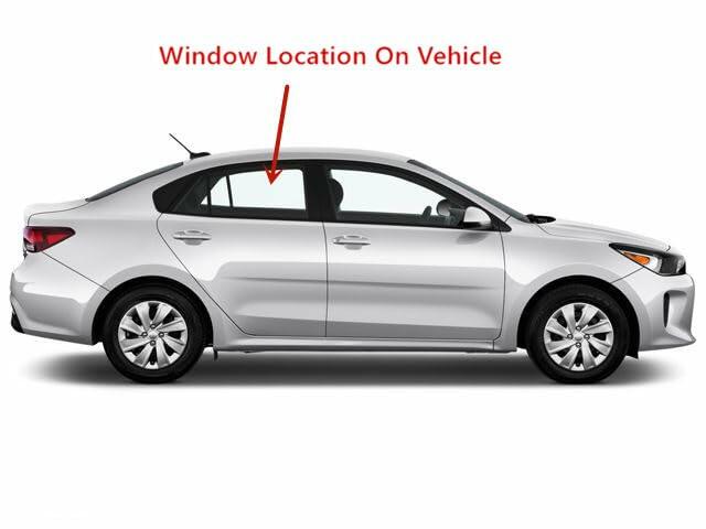 NAGD Tempered Glass Right Rear Passenger Side Window for Kia Rio 4-Door Sedan 2018-2023, Transparent