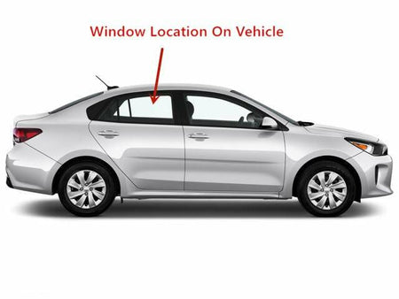 NAGD Tempered Glass Right Rear Passenger Side Window for Kia Rio 4-Door Sedan 2018-2023, Transparent
