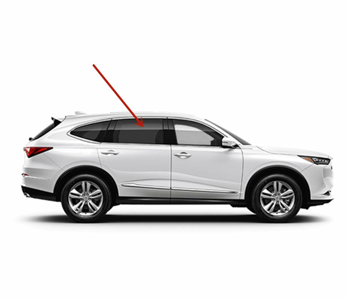Tempered Passenger Right Side Rear Door Window Door Glass Compatible with Acura MDX 2022-2026 Models