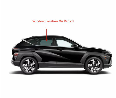 Tempered Passenger Right Side Rear Door Window Door Glass Compatible with Hyundai Kona / Kona Electric 2024-2026 Models