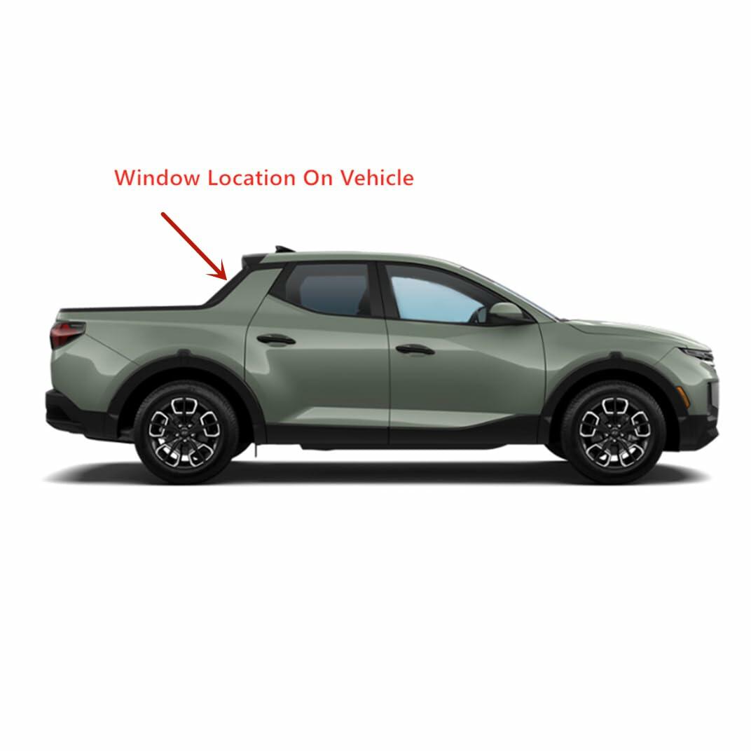 Stationary Heated Rear Back Window Back Glass Compatible with Hyundai Santa Cruz 2022-2026 Models