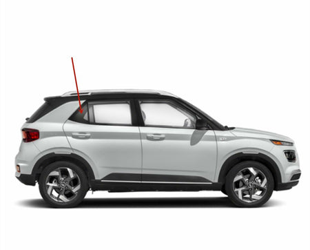 Passenger Right Side Rear Vent Window Vent Glass Compatible with Hyundai Venue 2020-2026 Models Glass Only