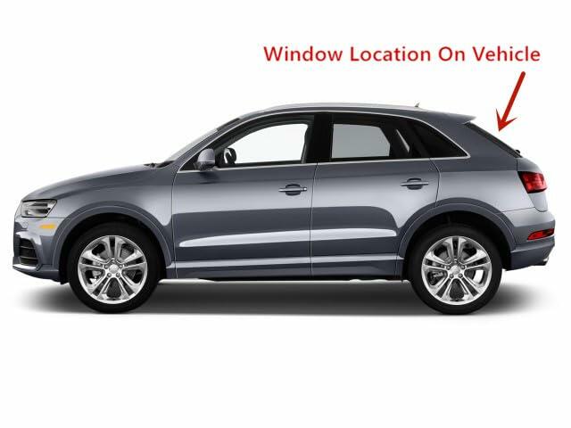 Heated Tempered Rear TailGate LiftGate Back Window Back Glass Compatible with Audi Q3 / Q3 Quattro 2015-2018 Models