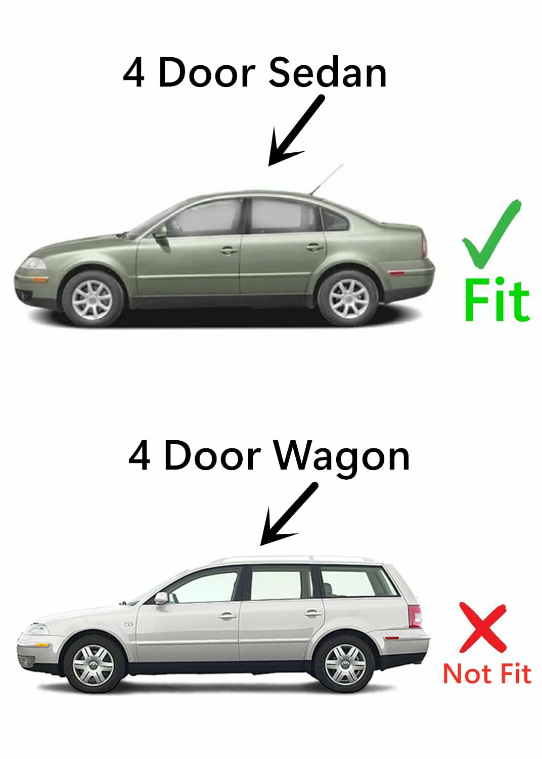 Heated Rear Back Window Back Glass Compatible with Volkswagen Passat 4 Door Sedan 1998-2005 Models