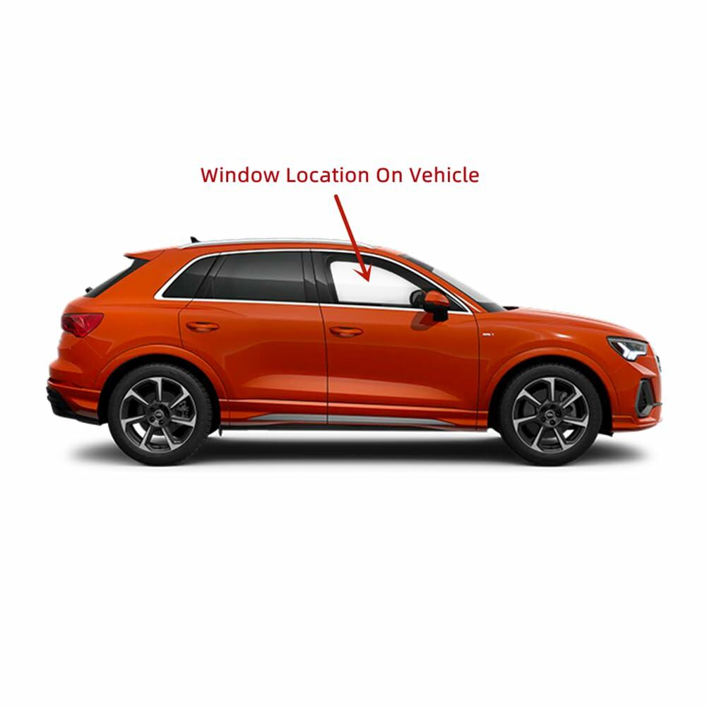 Tempered Passenger Right Side Front Door Window Door Glass Compatible with Audi Q3 2019-2025 Models