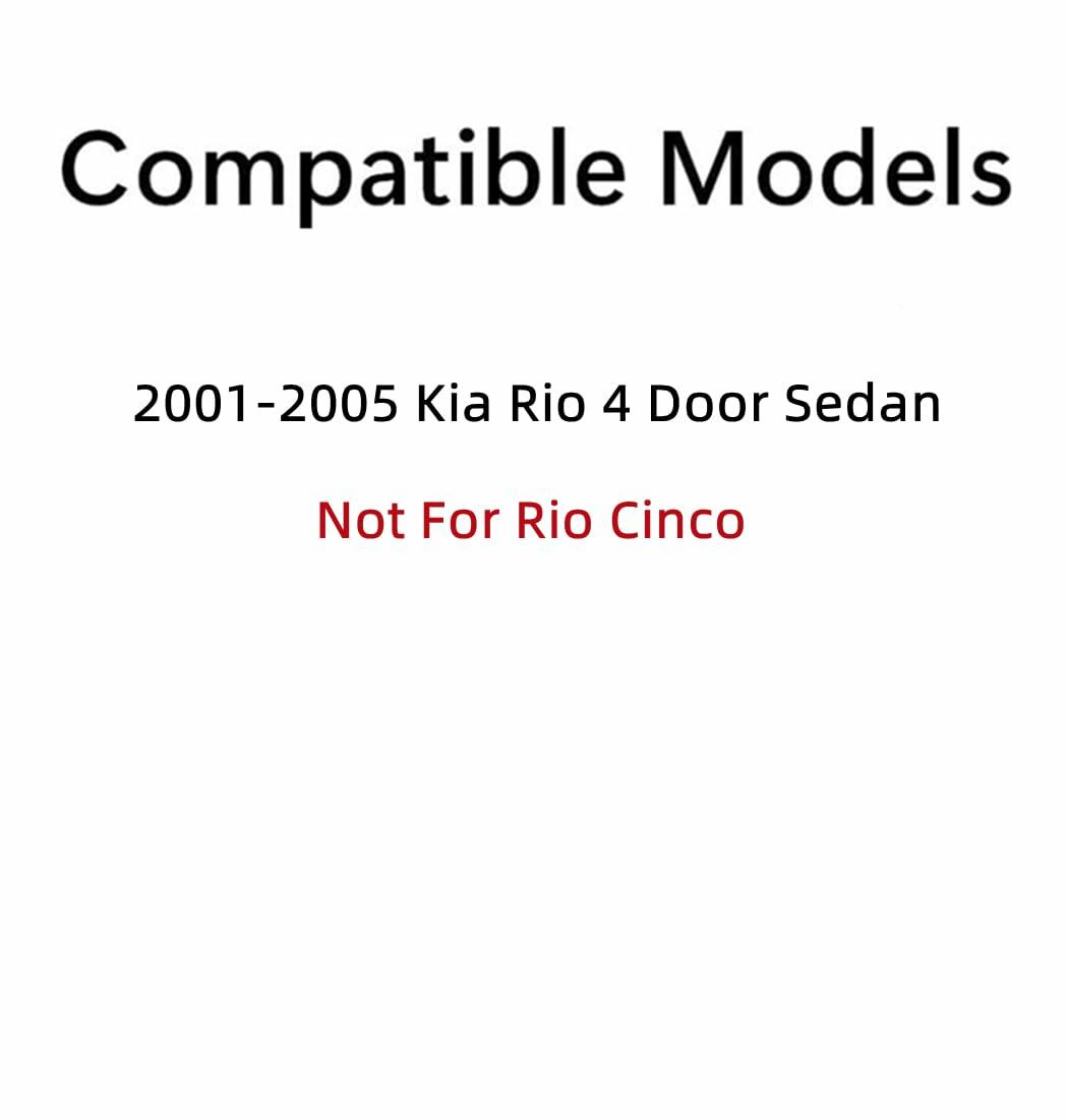 Passenger Right Side Rear Vent Window Vent Glass Compatible with Kia Rio 4 Door Sedan 2001-2005 Models
