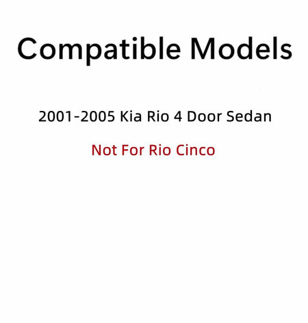 Passenger Right Side Rear Vent Window Vent Glass Compatible with Kia Rio 4 Door Sedan 2001-2005 Models