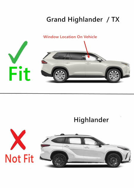 Laminated Passenger Right Side Front Door Window Glass Compatible with Toyota Grand Highlander / Lexus TX350 TX500h TX550h+ 2024-2026 Models
