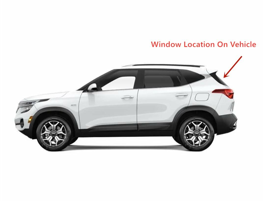 Heated Rear Back Tailgate Window Back Glass Compatible with Kia Seltos 2021-2026 Models