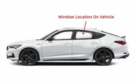 Tempered Driver Left Side Rear Door Window Door Glass Compatible with Acura Integra 2023-2026 Models