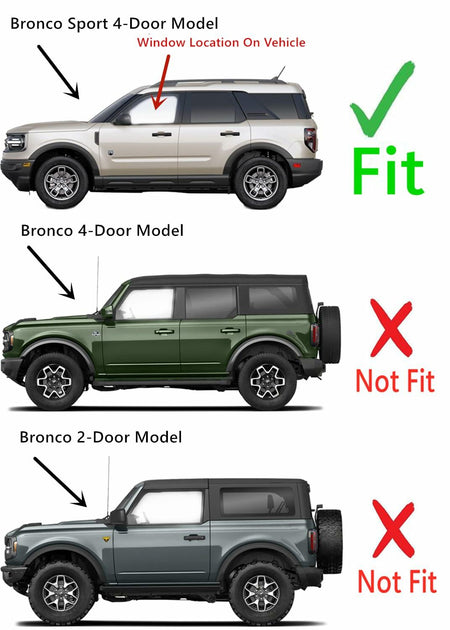 Laminated Driver Left Side Front Door Window Door Glass Glass Compatible with Ford Bronco Sport 2021-2026 Models (Doesn't Fit Bronco)