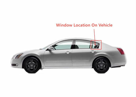 Tempered Driver Left Side Rear Vent Window Vent Glass Compatible with Nissan Maxima 2004-2008 Models Glass Only