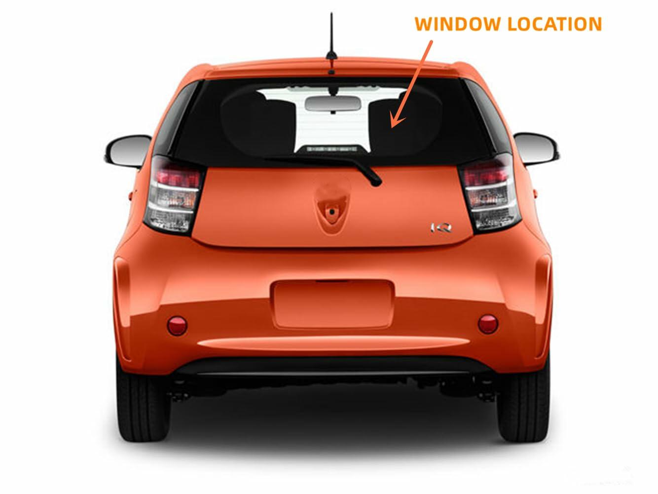 Heated Back Window Back Glass Compatible with Scion IQ 2 Door Hatchback 2011-2014 Models