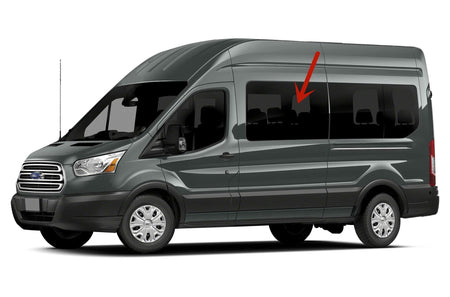 Stationary Driver Left Body Side Sliding Door Window Door Glass Compatible with Ford Transit 110.2" High-Roof 100.8" Mid-Roof Van 2015-2026 Models (Not for Transit Connect or Low-Roof Transit)