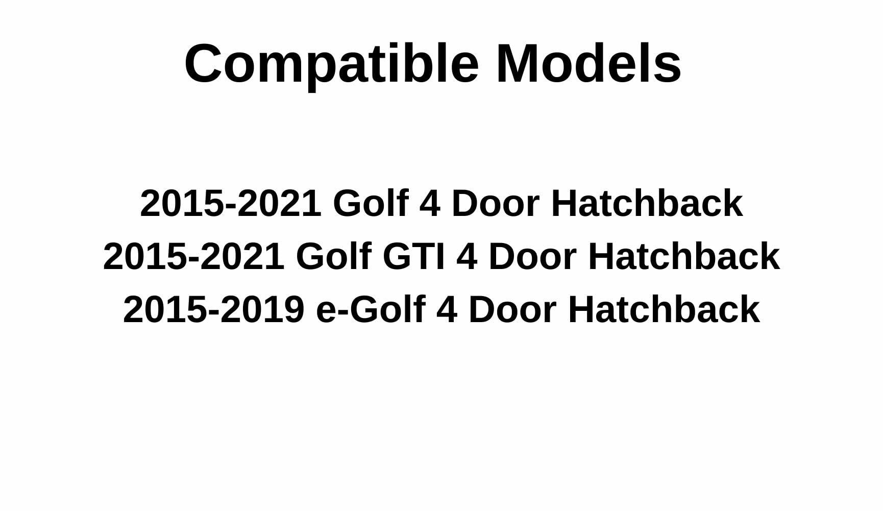 Driver Left Side Rear Door Window Door Glass OEM Compatible with Volkswagen Golf / Golf GTI / e-Golf 4 Door Hatchback 2015-2022 Models