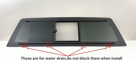 Flush Fit Manual Slider Back Window Back Glass Compatible with Chevrolet Silverado / GMC Sierra 1500 2007-2013 Models & 2500 3500 2007-2014 Models Pickup (Not For Classic Models)