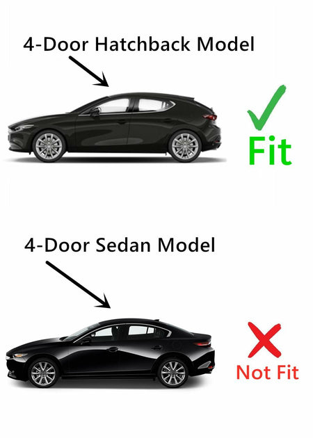 Driver Left Side Rear Vent Window Vent Glass Compatible with Mazda 3 4 Door Hatchback 2019-2026 Models