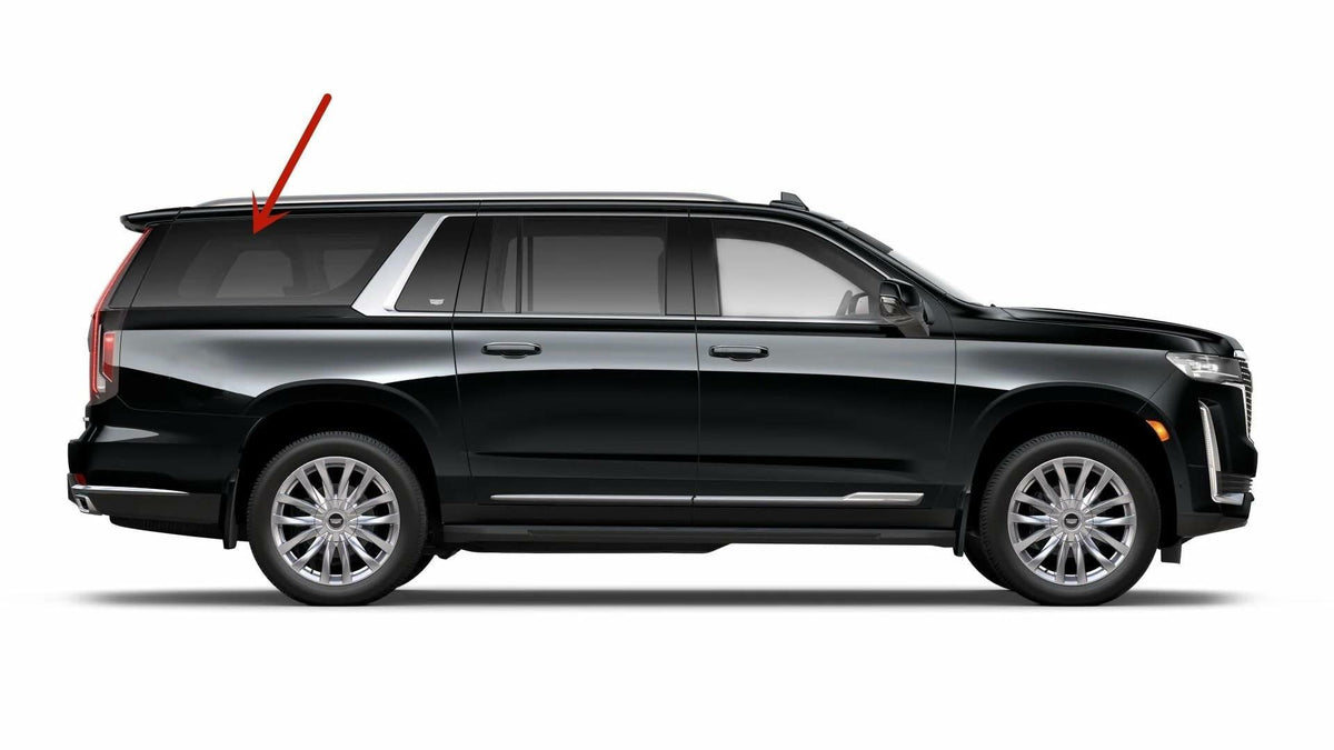 With Sensor Style Tempered Passenger Right Side Quarter Window Quarter Glass Compatible with Cadillac Escalade ESV 2021-2025 Models ( Not For Escalade )
