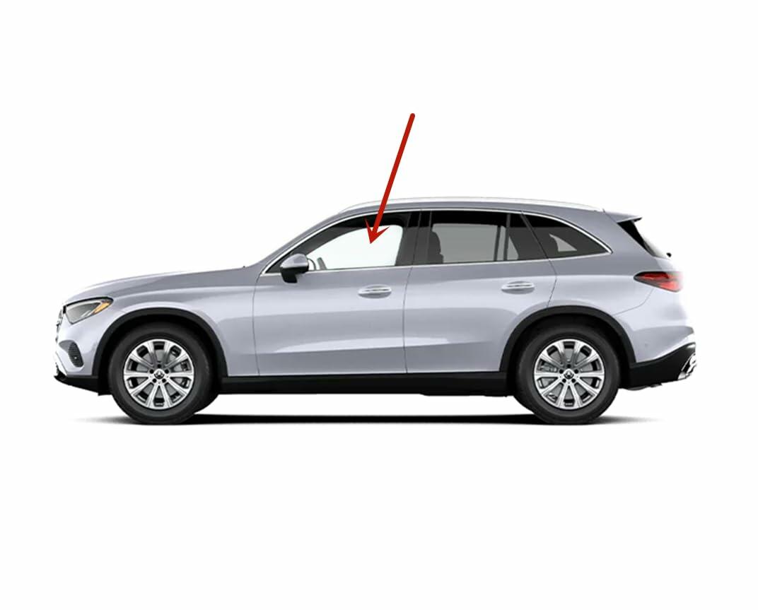 Tempered Driver Left Side Front Door Window Door Glass Compatible with Mercedes Benz GLC-Class GLC300 GLC43AMG 2023-2024 Models