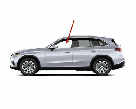 Tempered Driver Left Side Front Door Window Door Glass Compatible with Mercedes Benz GLC-Class GLC300 GLC43AMG 2023-2024 Models