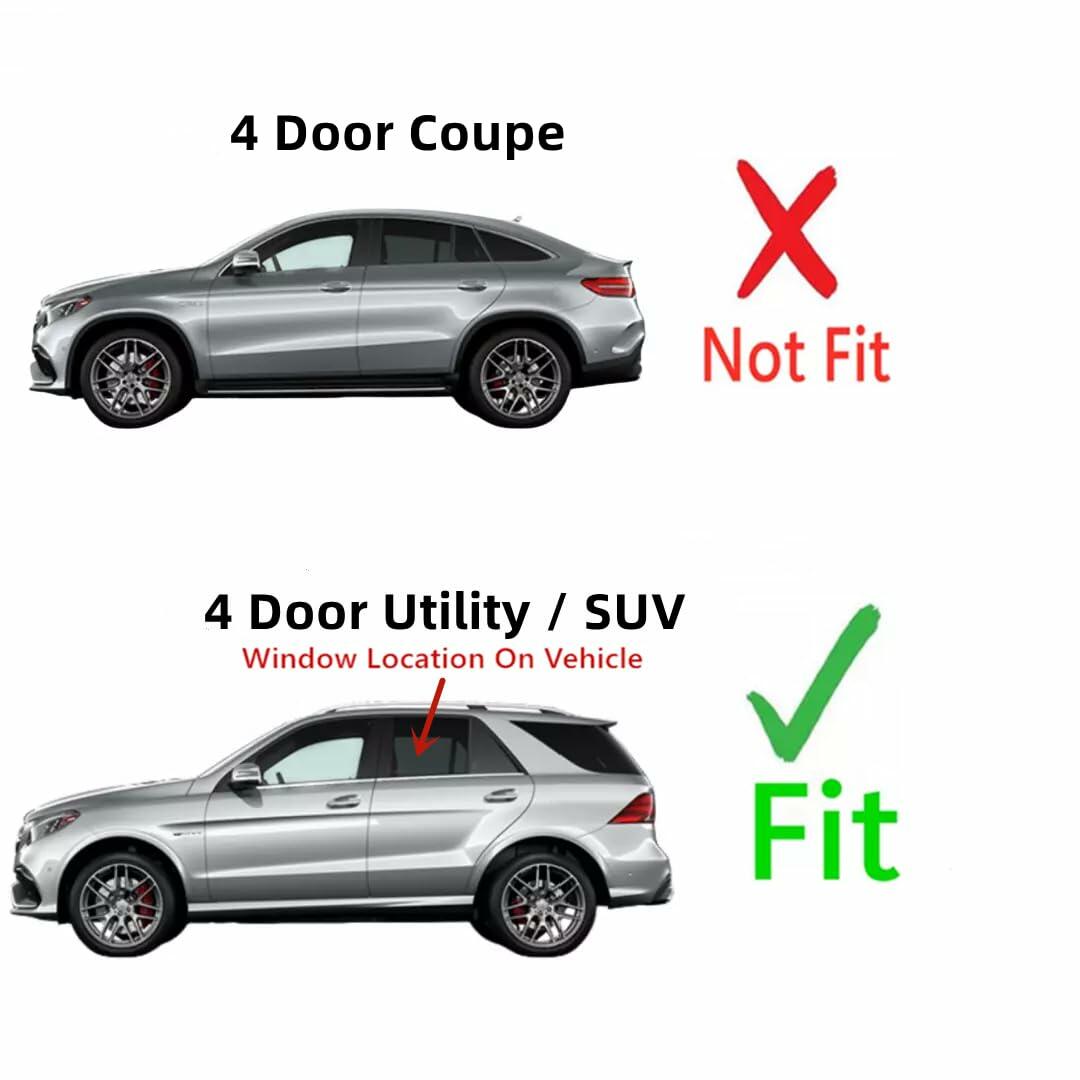 Driver Left Side Rear Door Window Door Glass Compatible with Mercedes Benz ML250 ML350 ML400 ML550 ML63AMG 2012-2015 Models