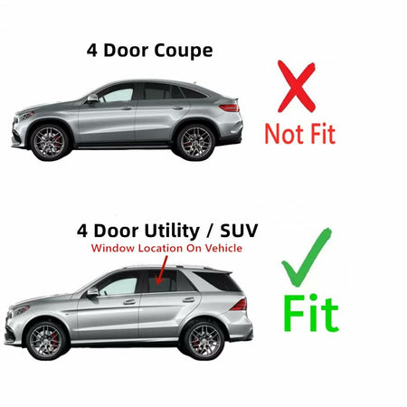 Driver Left Side Rear Door Window Door Glass Compatible with Mercedes Benz ML250 ML350 ML400 ML550 ML63AMG 2012-2015 Models