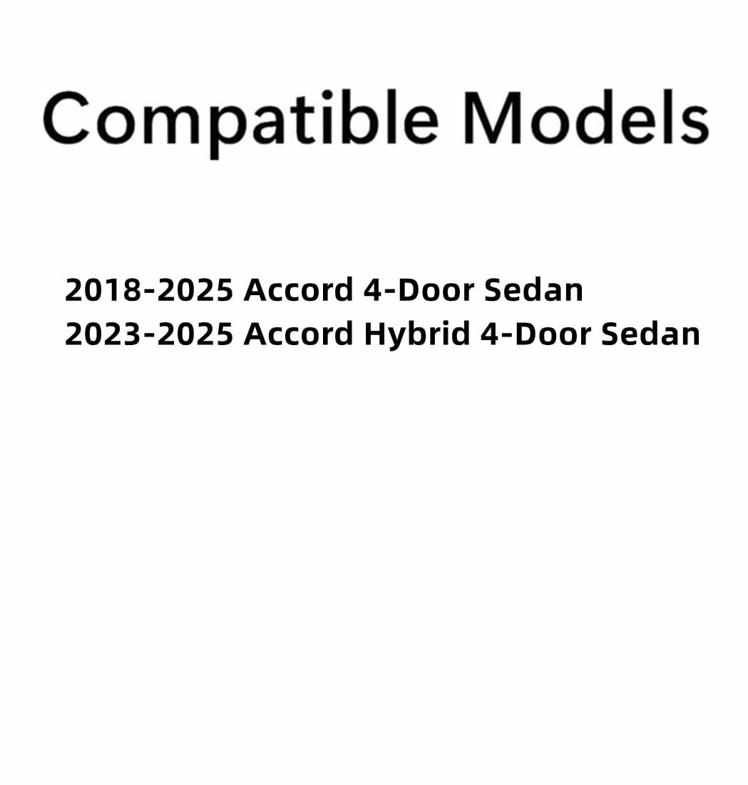 Tempered Passenger Right Side Front Door Window Door Glass Compatible with Honda Accord 2018-2025 / Accord Hybrid 2023-2025 4-Door Sedan Models