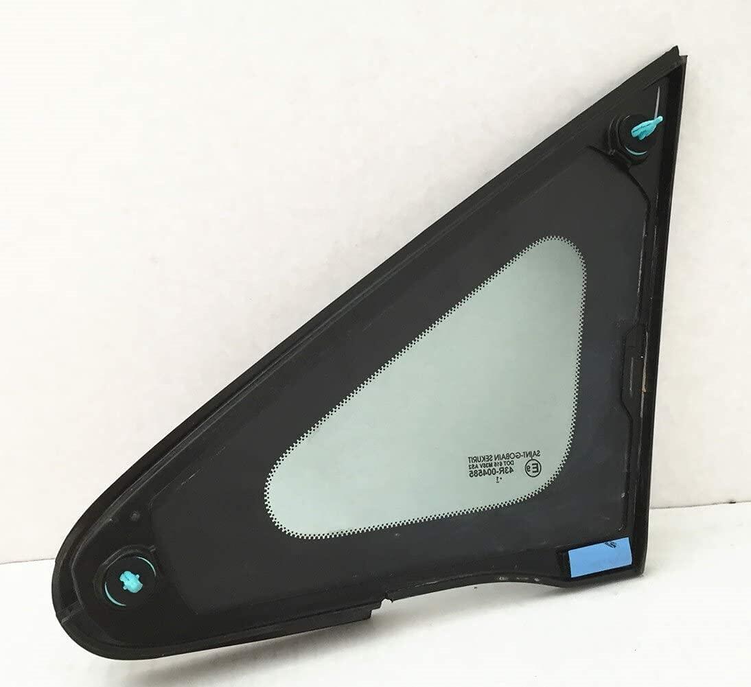 OEM Black Moulding Passenger Right Side Front Vent Window Vent Glass Compatible with Nissan Versa 4 Door Hatchback 2007-2013 Models