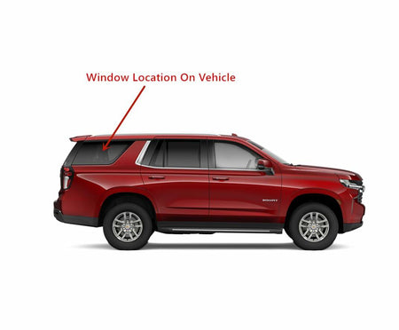 Passenger Right Side Quarter Window Quarter Glass Compatible with Chevrolet Tahoe / GMC Yukon 2021-2026 Models (Not For Yukon XL)