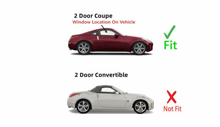 Passenger Right Side Door Window Door Glass Compatible with Nissan 350Z 2 Door Coupe 2003-2009 Models