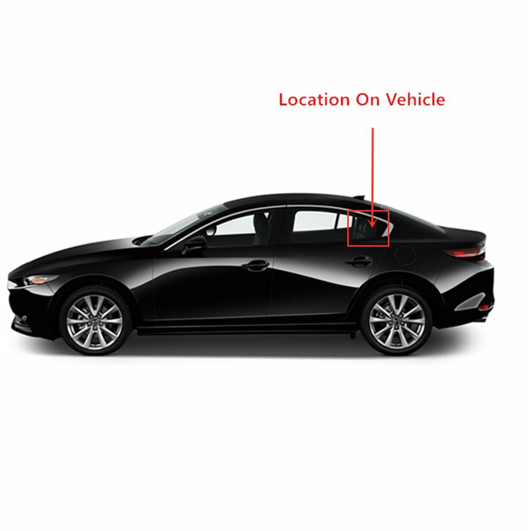 Driver Left Side Rear Vent Window Vent Glass Compatible With Mazda 3 4-Door Sedan 2019-2026 Models