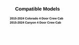 Tempered Driver Left Side Rear Door Window Door Glass Compatible with Chevrolet Colorado / GMC Canyon 2015-2022 4-Door Crew Cab Models
