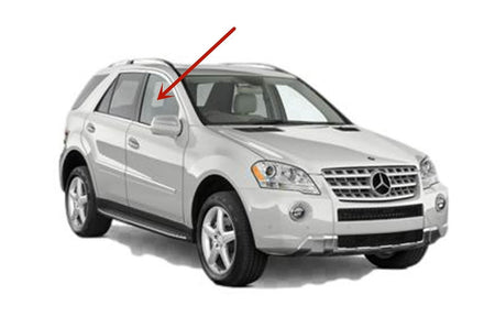 Passenger Right Side Front Door Window Door Glass Compatible with Mercedes Benz ML320 CDI / GL320 CDI 2007-2009 Models