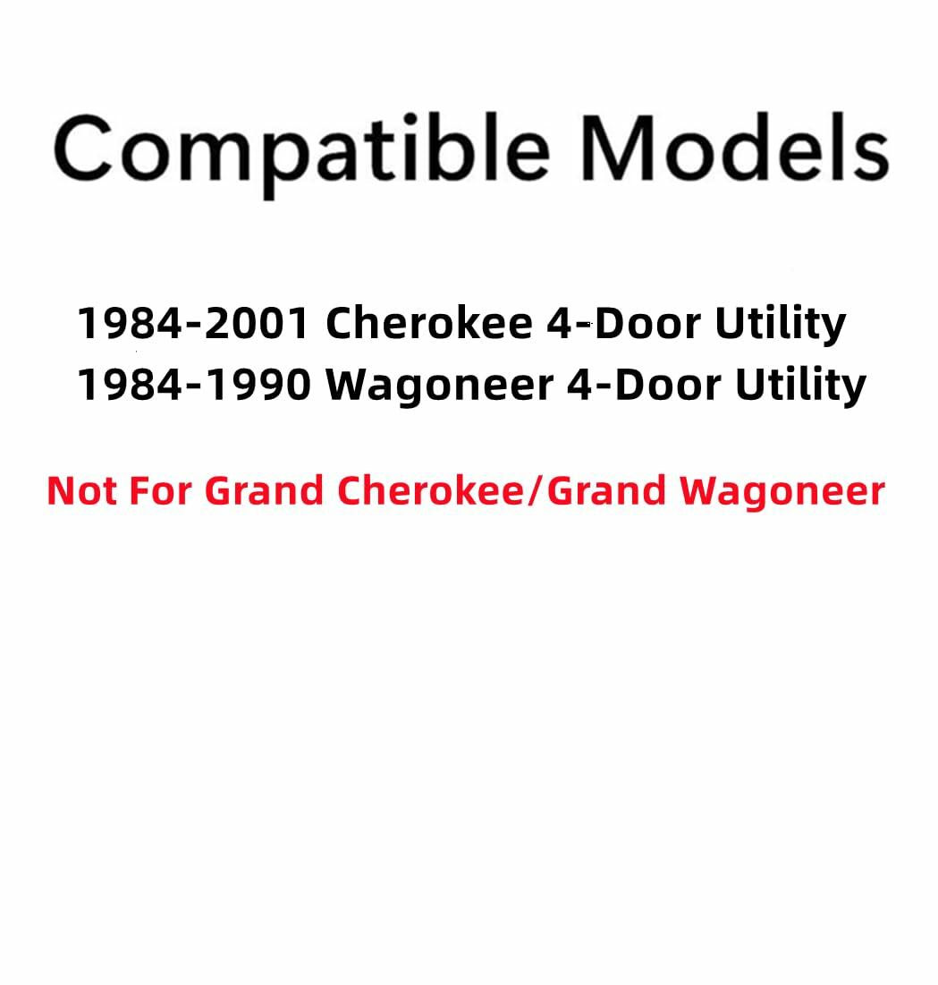 Passenger Right Side Rear Vent Window Vent Glass Compatible with Jeep Cherokee 1984-2001 / Wagoneer 1984-1990 4-Door Models