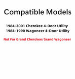 Passenger Right Side Rear Vent Window Vent Glass Compatible with Jeep Cherokee 1984-2001 / Wagoneer 1984-1990 4-Door Models