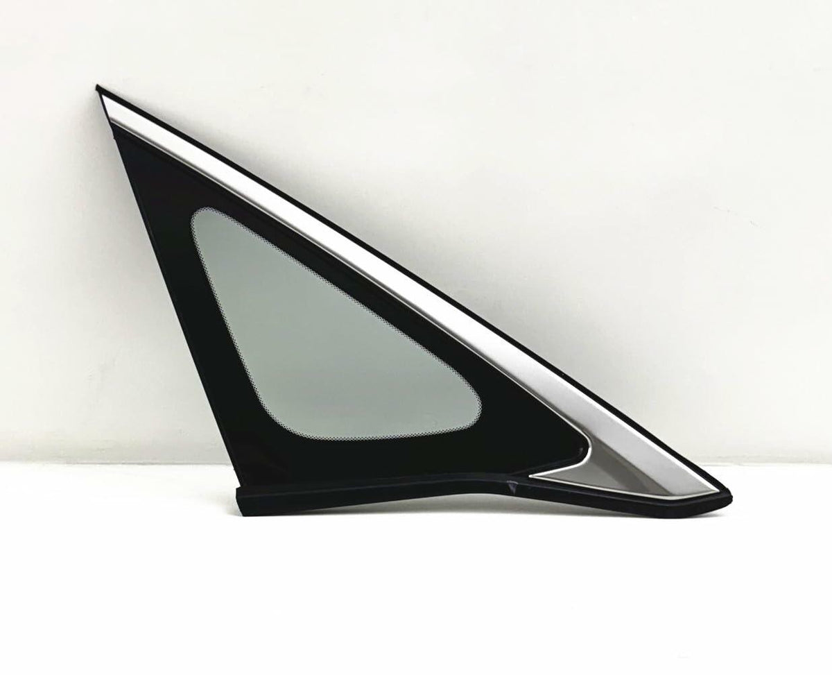Tempered Chrome Molding Style Driver Left Side Quarter Window Quarter Glass Compatible with Honda Civic 4-Door Sedan 2022-2026 Models