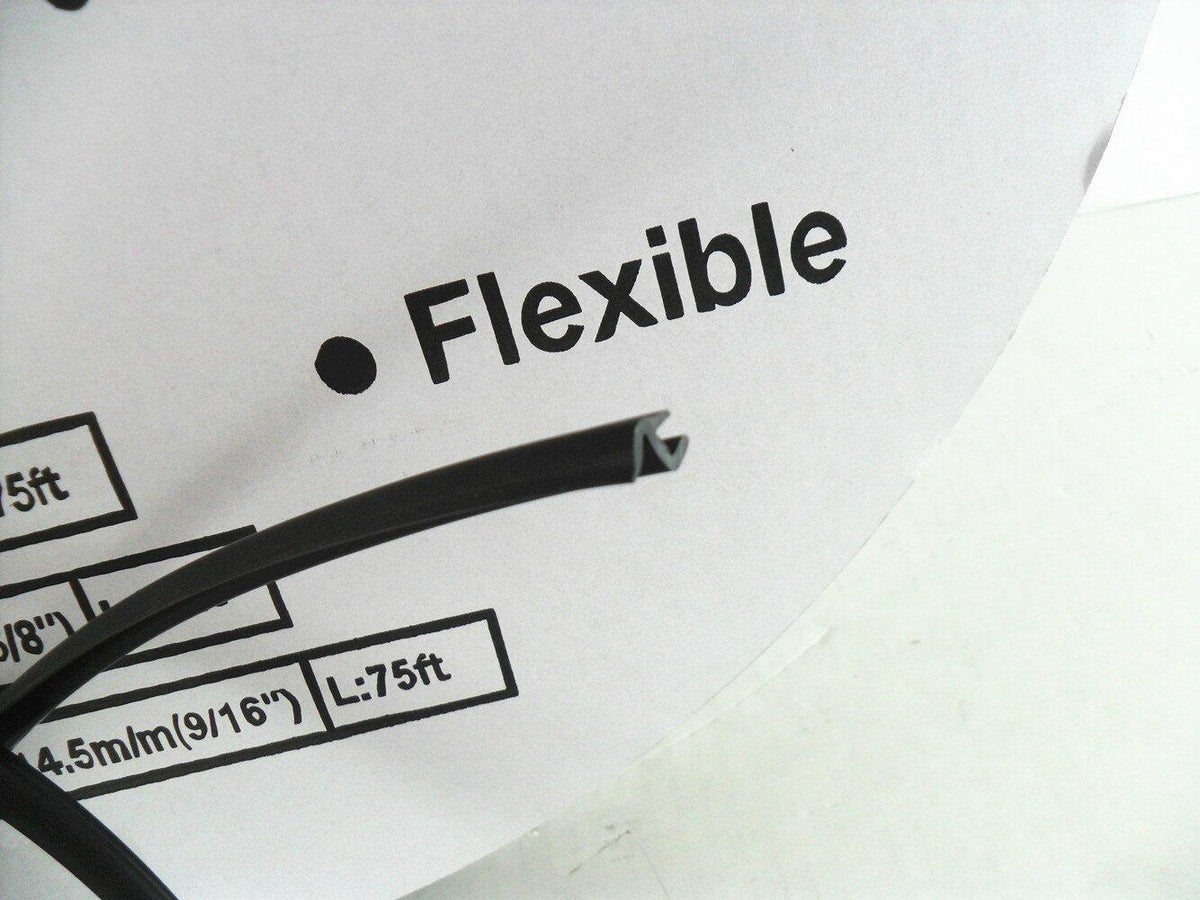 Flexline Windshield Auto Glass Universal Molding Flexible Trim Rubber 12.8mm 100ft UM1226BR
