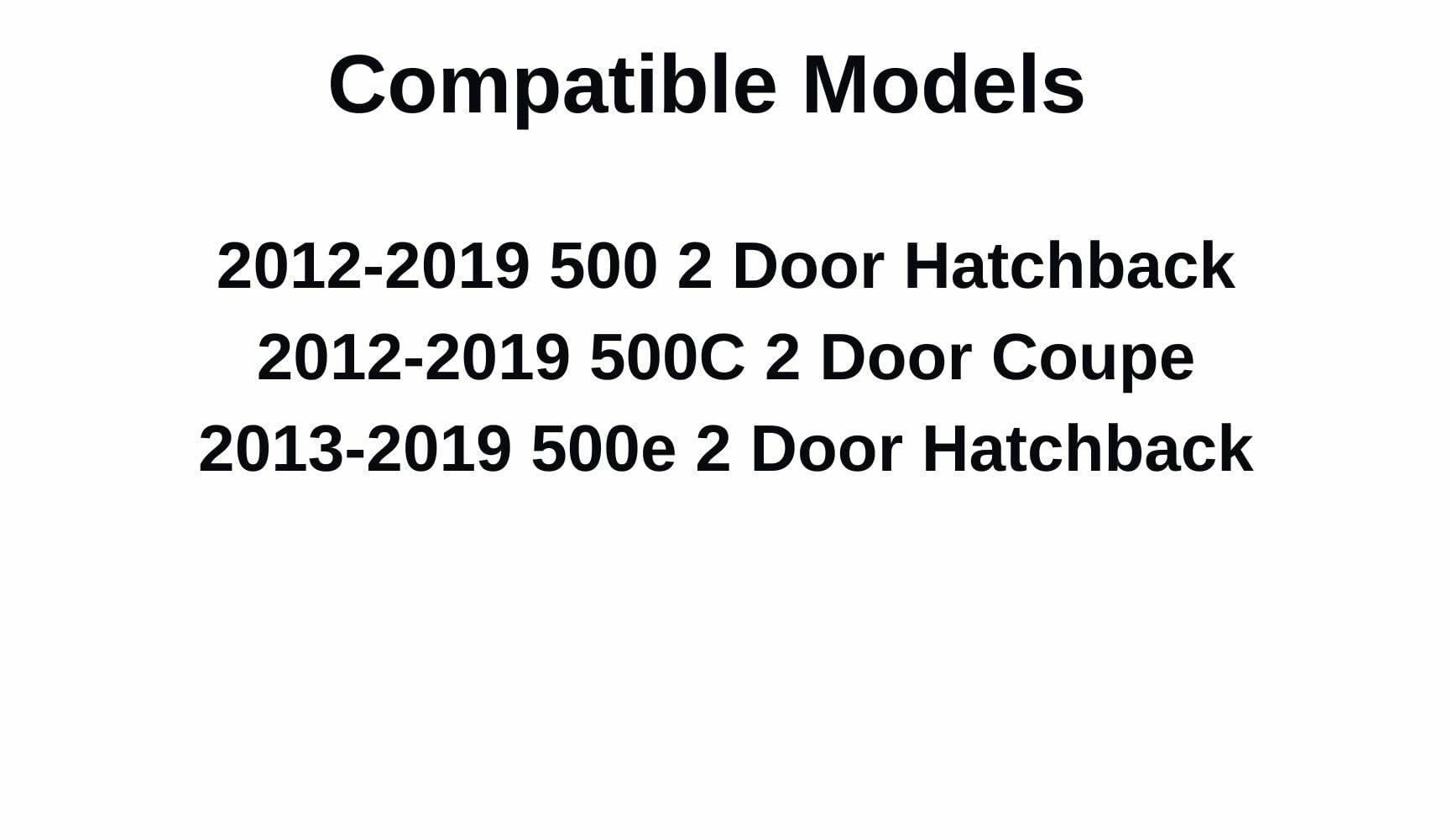 Tempered Chrom Moulding Style Passenger Right Side Quarter Window Quarter Glass Compatible with Fiat 500 / 500C / 500e 2012-2019 2-Door Models (Not For 500X or 500L )