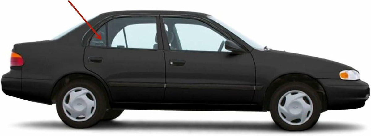 Passenger Right Side Rear Vent Window Vent Glass Compatible with Geo Prizm 4 Door Sedan 1993-1997 Models