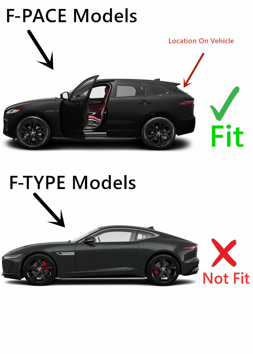 Heated Rear Tailgate Liftgate Back Window Back Glass Compatible with Jaguar F-PACE 2016-2026 Models