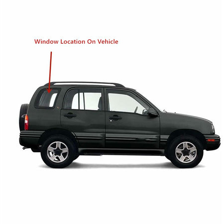 Passenger Right Side Rear Quarter Window Quarter Glass Compatible with Suzuki Vitara/Grand Vitara/Chevrolet Tracker 1999-2005 4 Door Models