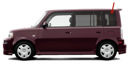 Driver Left Side Rear Quarter Glass Quarter Window W/Antenna Style Compatible with Scion XB 4 Door Hatchback 2004-2007 Models