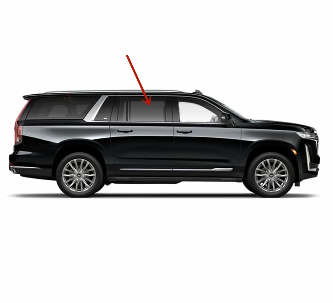Tempered Privacy Passenger Right Side Rear Door Window Door Glass Compatible with Escalade ESV 2021-2026 Models ( Not For Escalade )