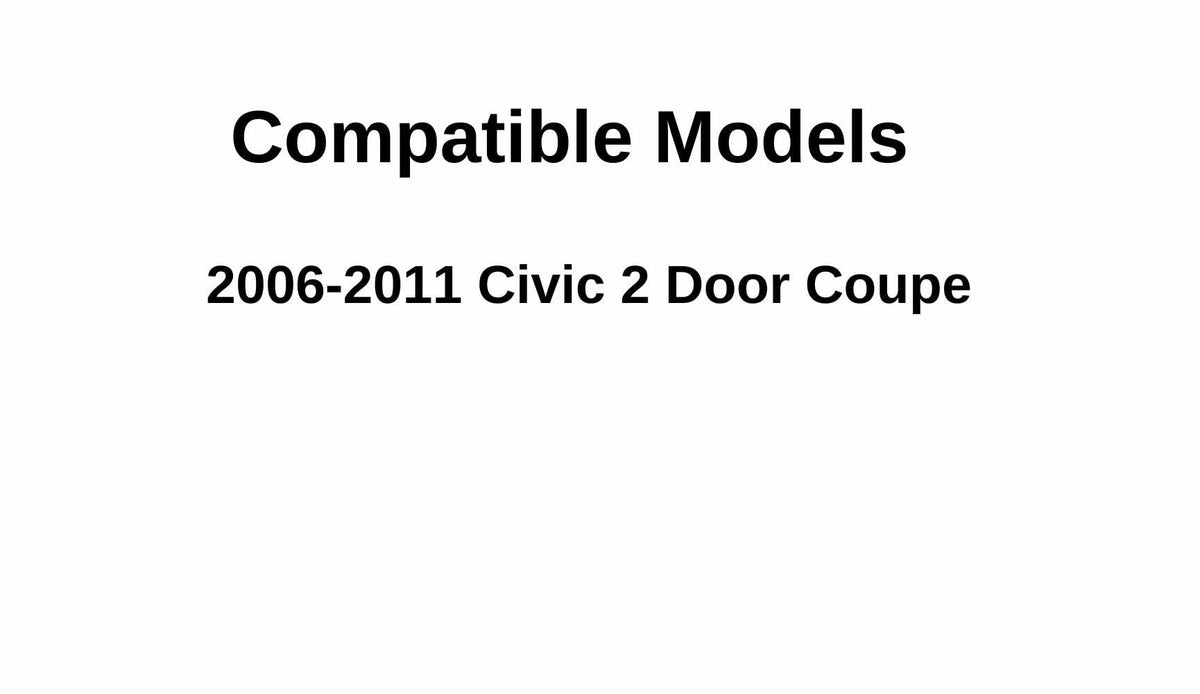 Passenger Right Side Quarter Window Quarter Glass Compatible with Honda Civic 2 Door Coupe 2006-2011 Models