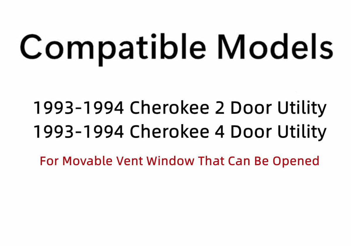 Movable Passenger Right Side Front Vent Window Vent Glass Compatible with Jeep Cherokee 1993-1994 Models