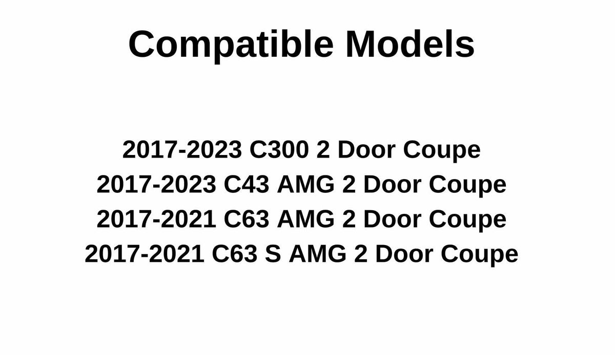 Tempered Driver Left Side Door Window Door Glass Compatible with Mercedes Benz C300 C43AMG 2-Door Coupe 2017-2023 / C63AMG C63SAMG 2-Door Coupe 2017-2021 Models