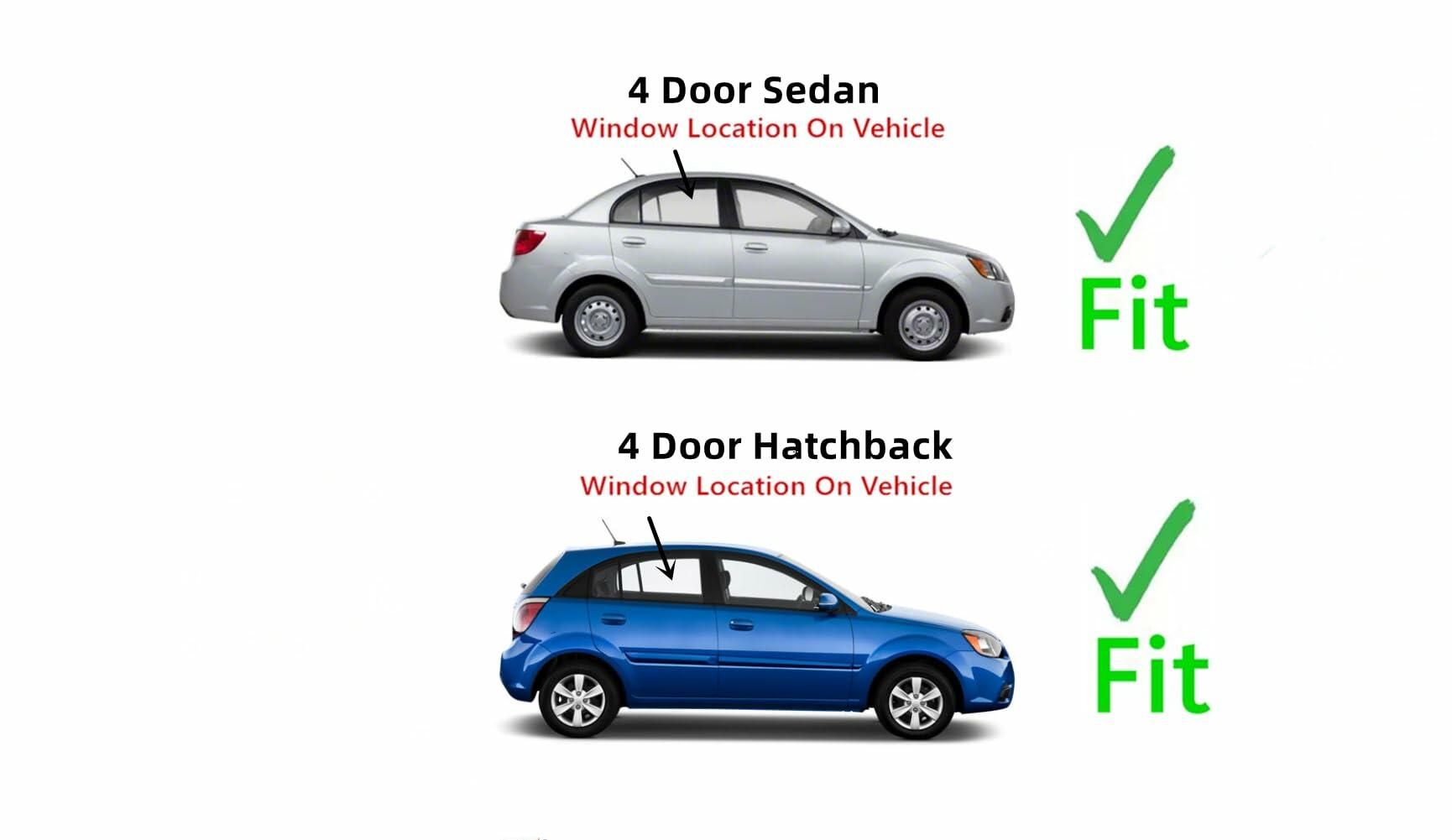 Passenger Right Side Front Door Window Door Glass Compatible with Kia Rio / Rio5 2006-2011 Models